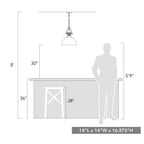 Golden Lighting 3602-L BLK-CLR Matte Black Yep By Golden Lighting Duncan 1-light 14in Chain Hung Pendant In Matte Black And Clear Glass Image 2