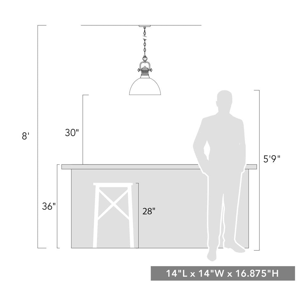 Golden Lighting 3602-L BLK-CLR Matte Black Yep By Golden Lighting Duncan 1-light 14in Chain Hung Pendant In Matte Black And Clear Glass Image 2