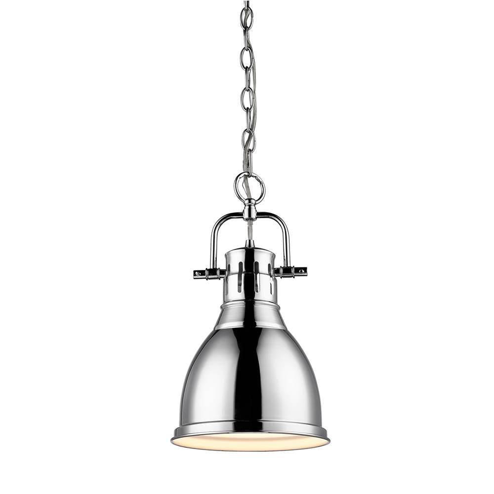 Golden Lighting 3602-S CH-CH Chrome Yep By Golden Lighting Duncan 1-light 9in Chain Hung Pendant In Chrome Image 2