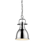 Golden Lighting 3602-S CH-CH Chrome Yep By Golden Lighting Duncan 1-light 9in Chain Hung Pendant In Chrome Image 2