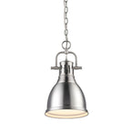 Golden Lighting 3602-S PW-PW Pewter Yep By Golden Lighting Duncan 1-light 9in Chain Hung Pendant In Pewter Image 2