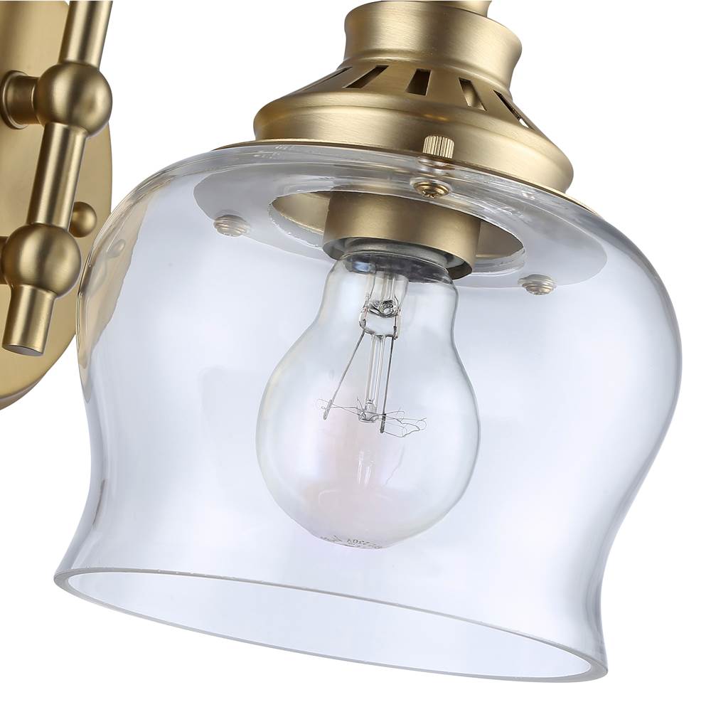 Golden Lighting Daphne Wry Lighting Daphne 1-light Wall Sconce In Brushed Champagne Brass