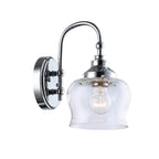 Golden Lighting 3610-1W CH-CLR Chrome Wry Lighting Daphne 1-light Wall Sconce In Chrome Image 3
