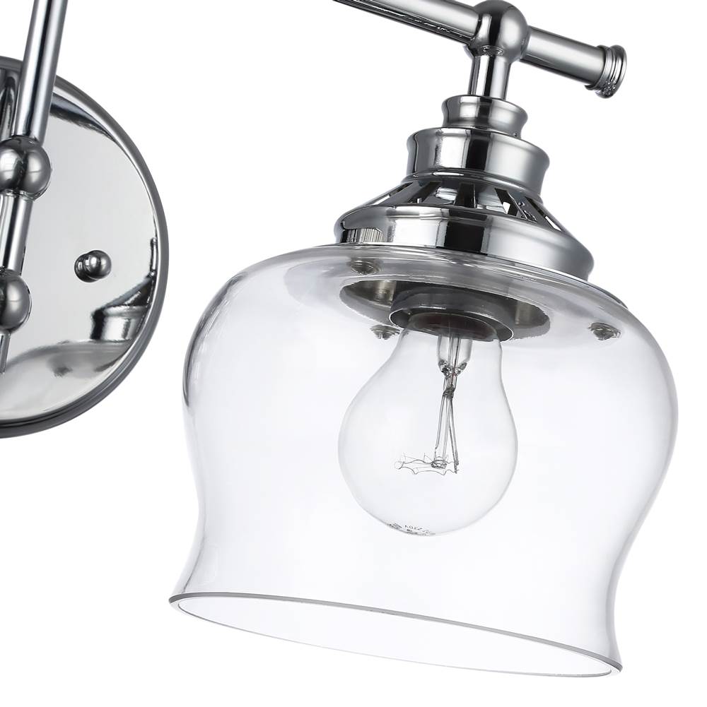 Golden Lighting 3610-BA2 CH-CLR Chrome Wry Lighting Daphne 2-light Vanity In Chrome Image 3
