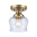 Golden Lighting Daphne Wry Lighting Daphne 1-light Semi-flush Mount In Brushed Champagne Brass