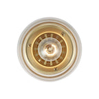 Golden Lighting 3610-SF BCB-CLR Brushed Champagne Brass Wry Lighting Daphne 1-light Semi-flush Mount In Brushed Champagne Brass Image 4