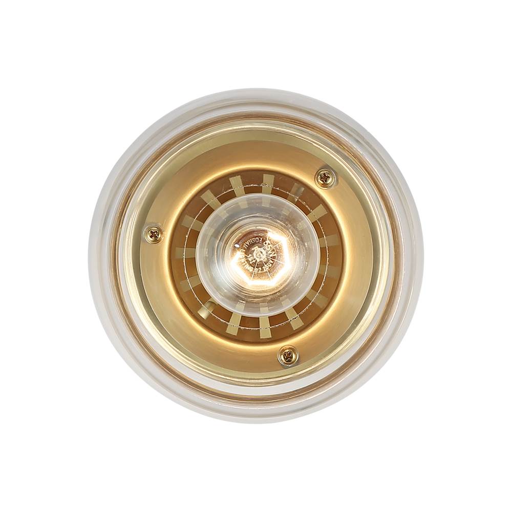 Golden Lighting 3610-SF BCB-CLR Brushed Champagne Brass Wry Lighting Daphne 1-light Semi-flush Mount In Brushed Champagne Brass Image 4
