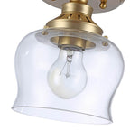 Golden Lighting 3610-SF BCB-CLR Brushed Champagne Brass Wry Lighting Daphne 1-light Semi-flush Mount In Brushed Champagne Brass Image 3