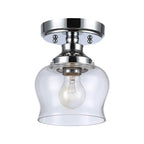 Golden Lighting Daphne Wry Lighting Daphne 1-light Semi-flush Mount In Brushed Champagne Brass