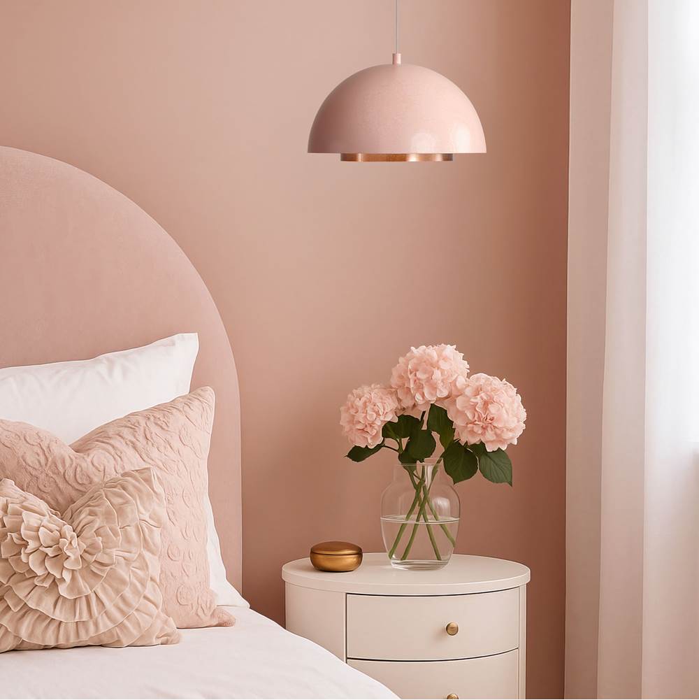 Golden Lighting 3632-12 DRS-ACR Dusty Rose Wry Lighting Solsken Integrated Led Pendant In Dusty Rose Image 3