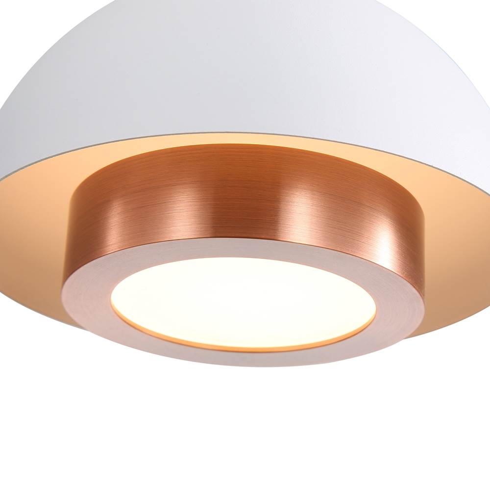 Golden Lighting 3632-12 SNW-ACR Sand White Wry Lighting Solsken Integrated Led 12in Pendant In Sand White Image 6