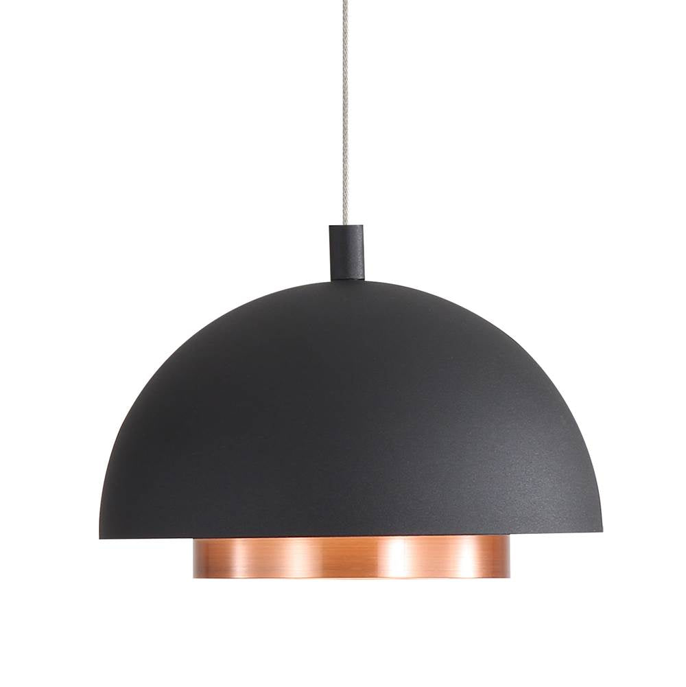 Golden Lighting 3632-7 SNB-ACR Sand Black Wry Lighting Solsken Integrated Led 7in Pendant In Sand Black Image 1
