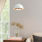 Golden Lighting 3632-7 SNW-ACR Sand White Wry Lighting Solsken Integrated Led 7in Pendant In Sand White Image 3