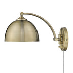 Golden Lighting Rey Wry Lighting Rey 1-light Swing Arm Wall Lamp In Aged Brass