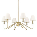 Golden Lighting 3690-6 BCB-IL Brushed Champagne Brass Yep By Golden Lighting Kennedy 6-light Chandelier In Brushed Champagne Brass And Ivory Linen Shade Image 1