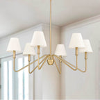 Golden Lighting 3690-6 BCB-IL Brushed Champagne Brass Yep By Golden Lighting Kennedy 6-light Chandelier In Brushed Champagne Brass And Ivory Linen Shade Image 2