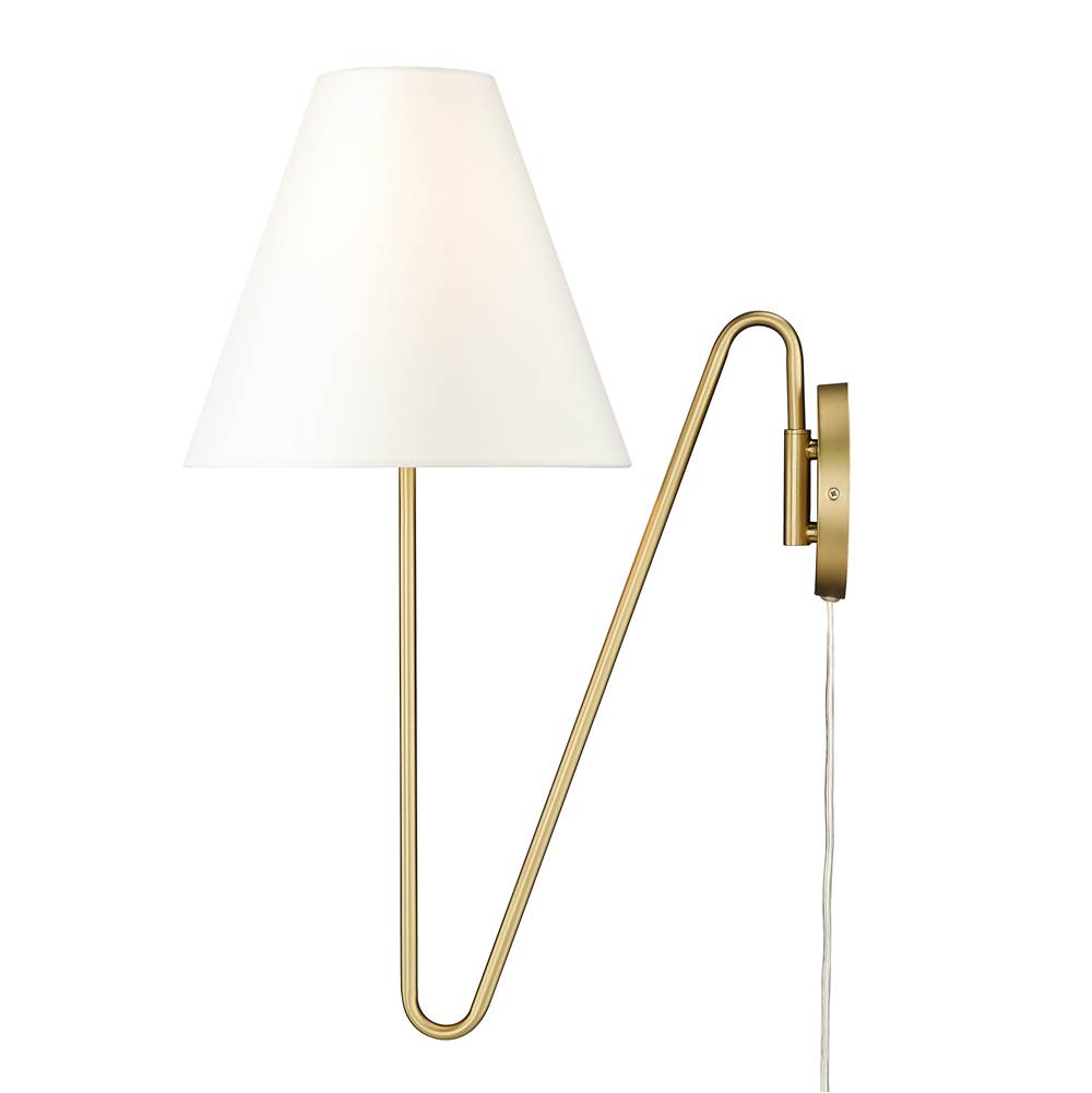Golden Lighting 3690-A1W BCB-IL Brushed Champagne Brass Yep By Golden Lighting Kennedy 1-light Swing Arm Wall Lamp In Brushed Champagne Brass Image 5
