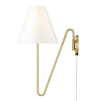 Golden Lighting 3690-A1W BCB-IL Brushed Champagne Brass Yep By Golden Lighting Kennedy 1-light Swing Arm Wall Lamp In Brushed Champagne Brass Image 5