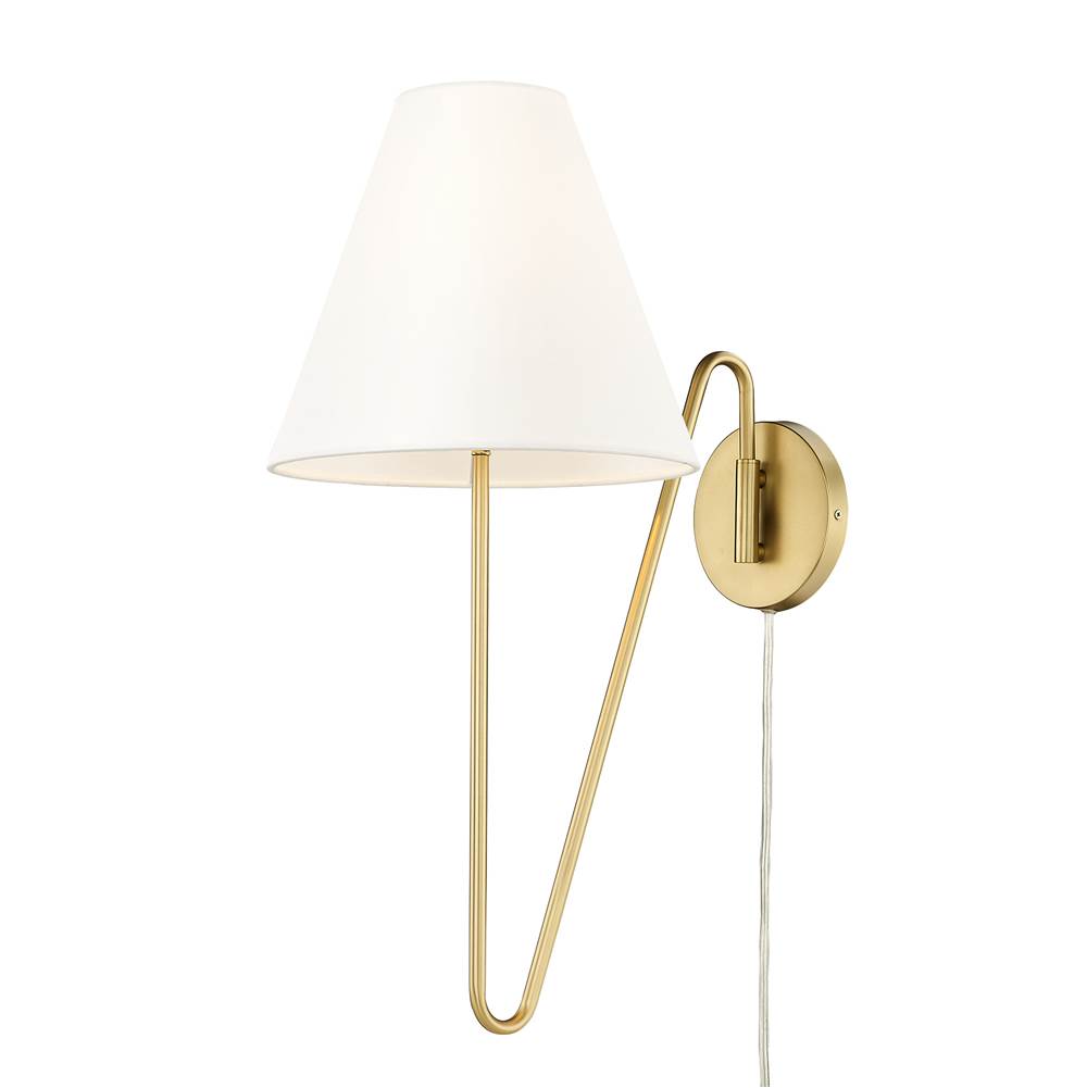 Golden Lighting Kennedy Yep By Golden Lighting Kennedy 1-light Swing Arm Wall Lamp In Brushed Champagne Brass