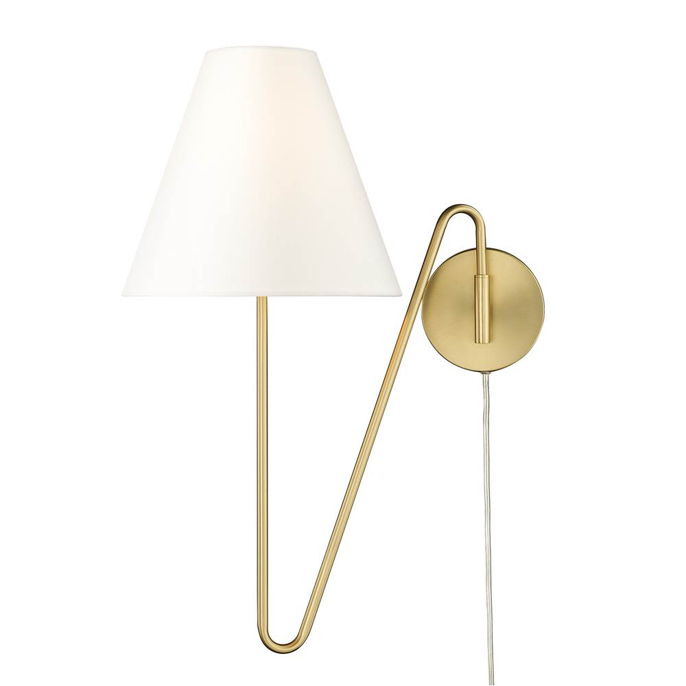 Golden Lighting 3690-A1W BCB-IL Brushed Champagne Brass Yep By Golden Lighting Kennedy 1-light Swing Arm Wall Lamp In Brushed Champagne Brass Image 4
