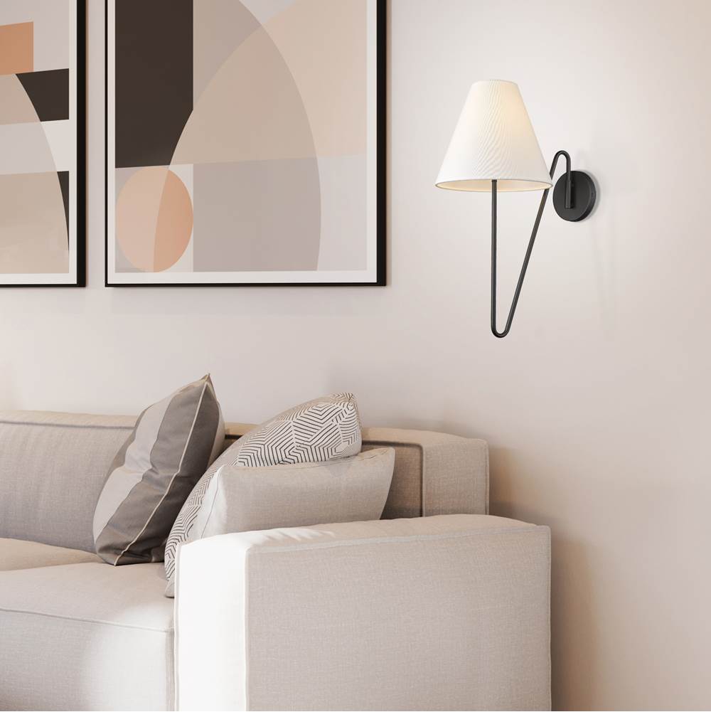 Golden Lighting 3690-A1W NB-IL Natural Black Yep By Golden Lighting Kennedy 1-light Swing Arm Wall Lamp In Natural Black Image 4