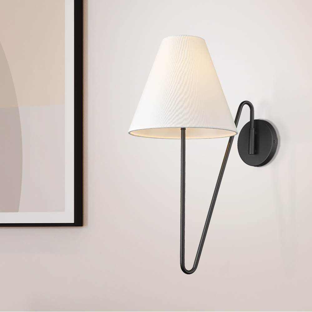 Golden Lighting 3690-A1W NB-IL Natural Black Yep By Golden Lighting Kennedy 1-light Swing Arm Wall Lamp In Natural Black Image 3