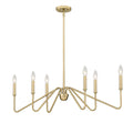 Golden Lighting 3690-LP BCB Brushed Champagne Brass Yep By Golden Lighting Kennedy 6-light Island Light In Brushed Champagne Brass Image 1
