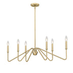 Golden Lighting 3690-LP BCB Brushed Champagne Brass Yep By Golden Lighting Kennedy 6-light Island Light In Brushed Champagne Brass Image 1