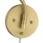 Golden Lighting 3694-A1W BCB-MWS Brushed Champagne Brass Wry Lighting Ryleigh 1-light Swing Arm In Brushed Champagne Brass And Modern White Shade Image 4