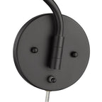 Golden Lighting 3694-A1W BLK-NS Matte Black Wry Lighting Ryleigh 1-light Swing Arm Wall Lamp In Matte Black And Natural Sisal Shade Image 4