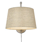 Golden Lighting Ryleigh Wry Lighting Ryleigh 1-light Swing Arm In Brushed Champagne Brass And Natural Sisal Shade
