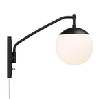 Golden Lighting Glenn Golden Lighting Glenn 1-light Swing Arm Wall Lamp In Matte Black