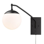 Golden Lighting 3699-A1W BLK-OP Matte Black Golden Lighting Glenn 1-light Swing Arm Wall Lamp In Matte Black Image 5