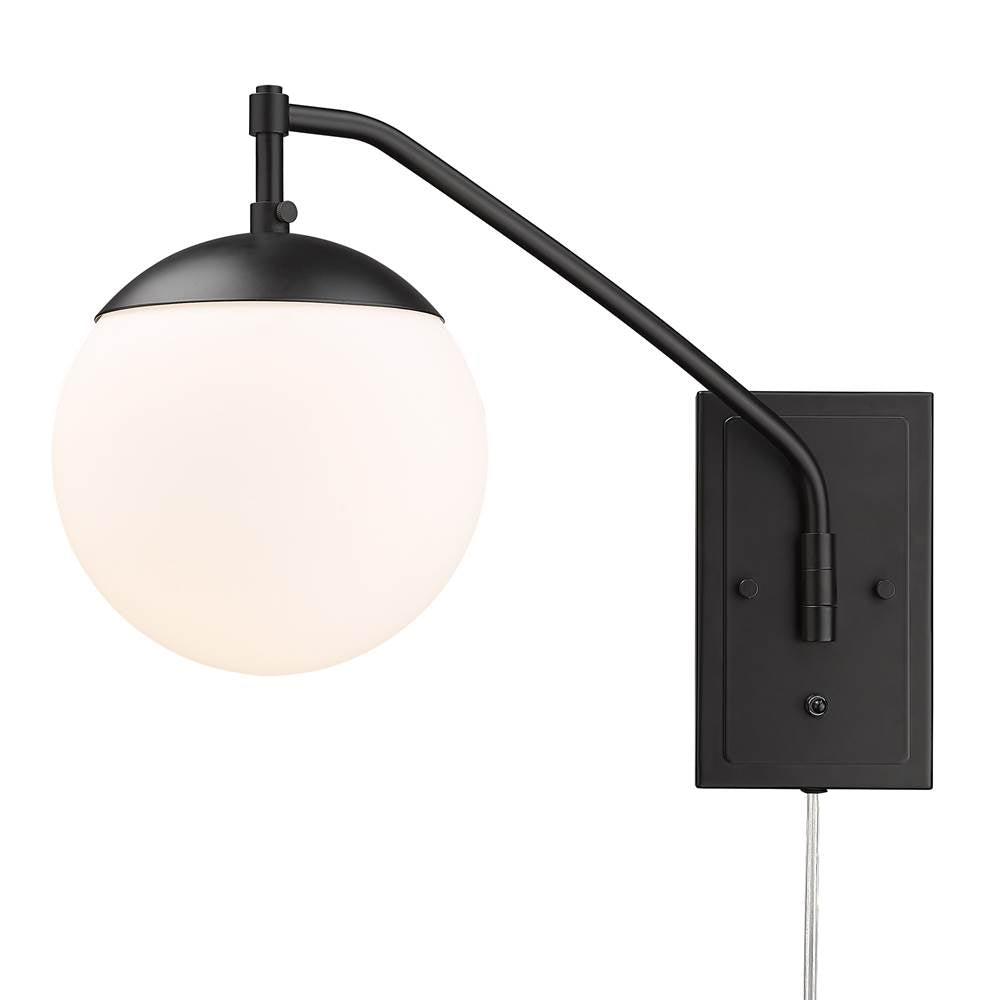 Golden Lighting 3699-A1W BLK-OP Matte Black Golden Lighting Glenn 1-light Swing Arm Wall Lamp In Matte Black Image 5