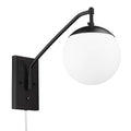 Golden Lighting 3699-A1W BLK-OP Matte Black Golden Lighting Glenn 1-light Swing Arm Wall Lamp In Matte Black Image 1