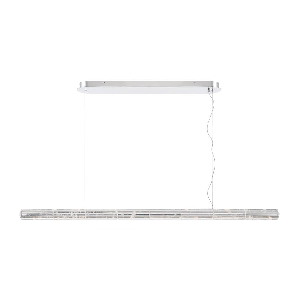 Golden Lighting 3726-LP64 PN-CY Polished Nickel Golden Lighting Crystallo Integrated Led Island Light In Polished Nickel Image 1