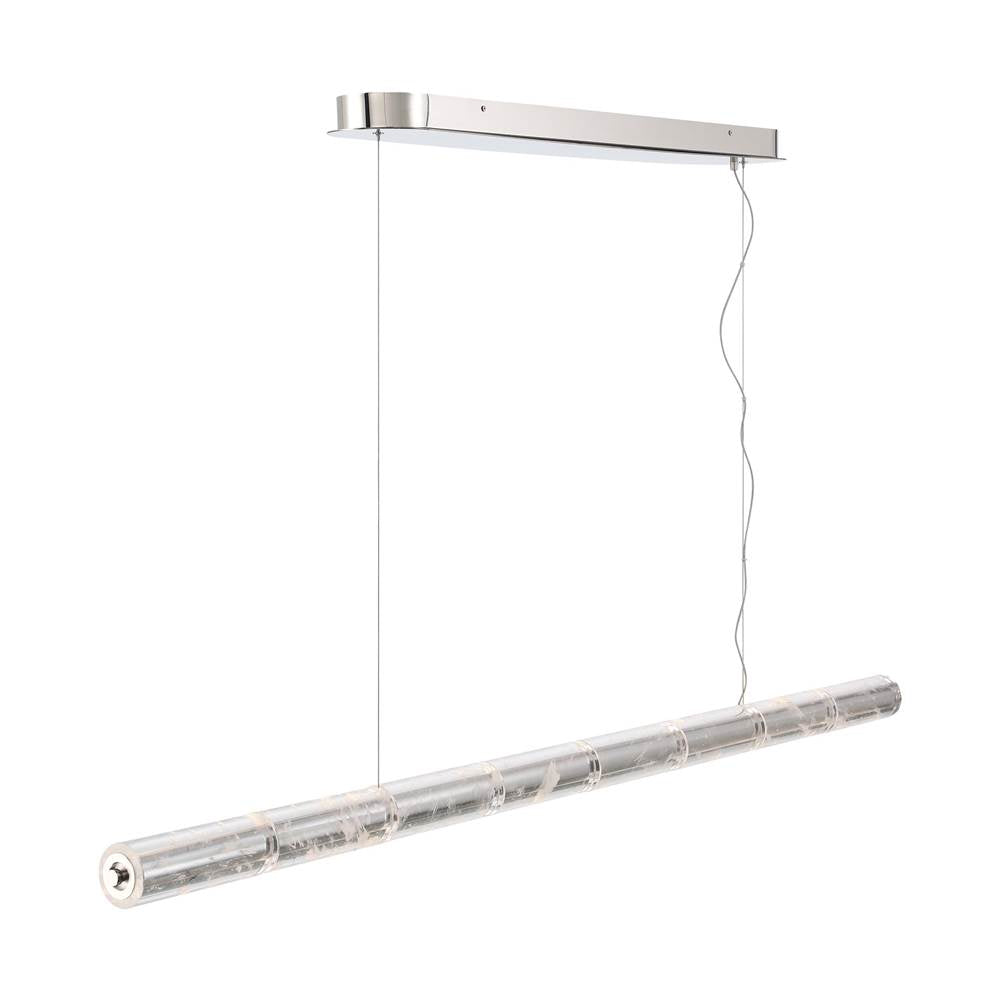 Golden Lighting 3726-LP64 PN-CY Polished Nickel Golden Lighting Crystallo Integrated Led Island Light In Polished Nickel Image 5