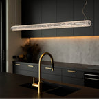 Golden Lighting 3726-LP64 PN-CY Polished Nickel Golden Lighting Crystallo Integrated Led Island Light In Polished Nickel Image 3
