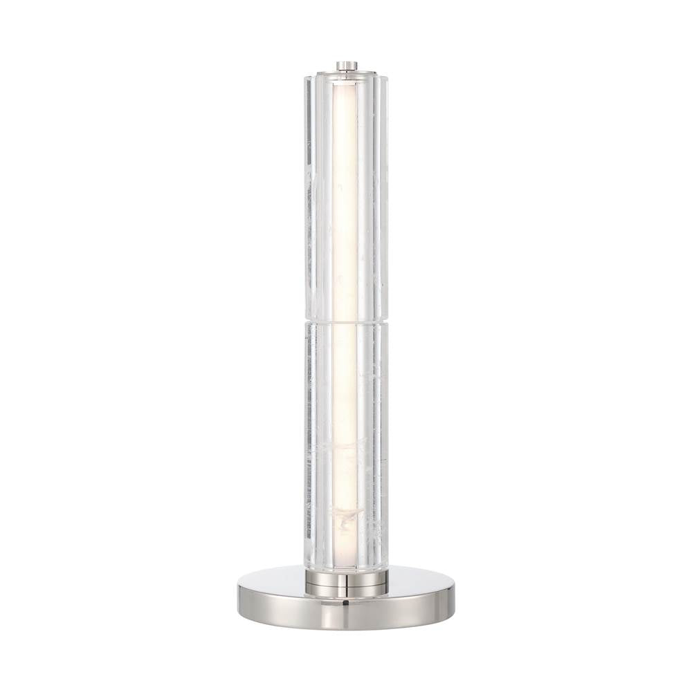 Golden Lighting 3726-TL18 PN-CY Polished Nickel Golden Lighting Crystallo Integrated Led Table Lamp In Polished Nickel Image 1