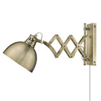 Golden Lighting Hawthorn Wry Lighting Hawthorn 1-light Swing Arm Wall Lamp In Aged Brass