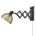 Golden Lighting Hawthorn Wry Lighting Hawthorn 1-light Swing Arm Wall Lamp In Aged Brass