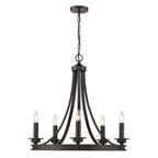 Golden Lighting Saldano Golden Lighting Saldano 5-light Chandelier In Matte Black