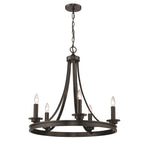 Golden Lighting 3863-5 BLK Matte Black Golden Lighting Saldano 5-light Chandelier In Matte Black Image 3