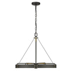 Golden Lighting Vaughn Golden Lighting Vaughn 6-light Pendant In Natural Black And Aged Brass Accents