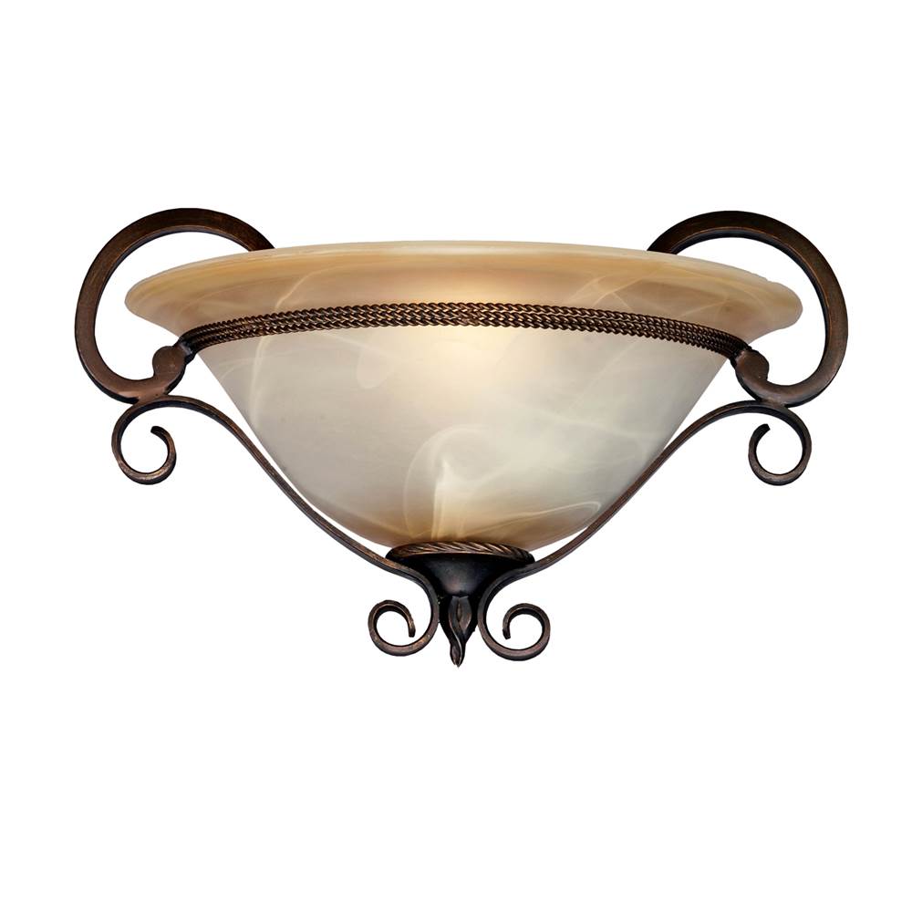 Golden Lighting Meridian Wry Lighting Meridian 1-light Wall Sconce In Golden Bronze