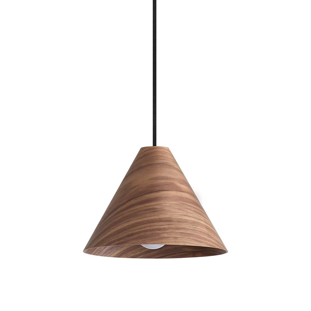 Golden Lighting 3988-10 DWA Dark Walnut Golden Lighting Conique 1-light 10in Pendant In Dark Walnut Image 1
