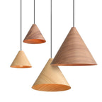 Golden Lighting 3988-13 DWA Dark Walnut Golden Lighting Conique 1-light 13in Pendant In Dark Walnut Image 3