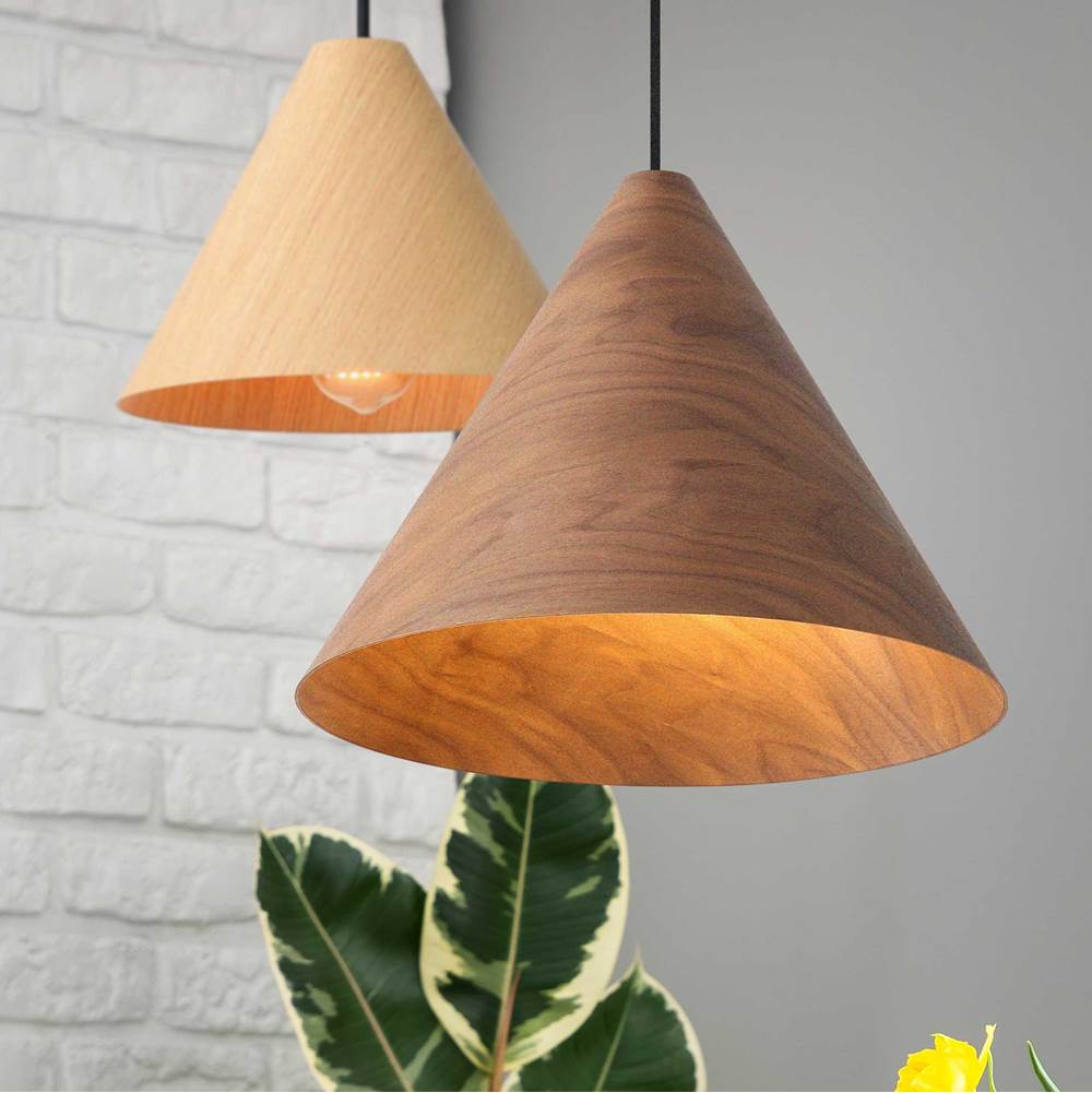 Golden Lighting 3988-18 DWA Dark Walnut Golden Lighting Conique 2-light Pendant In Dark Walnut Image 3