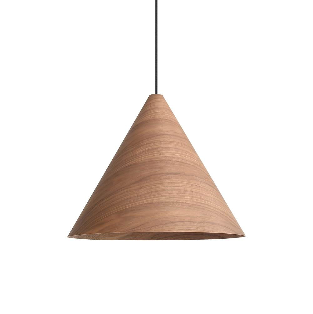 Golden Lighting 3988-24 DWA Dark Walnut Golden Lighting Conique 3-light Pendant In Dark Walnut Image 1