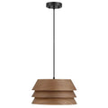 Golden Lighting 3990-13 DWA Dark Walnut Golden Lighting Aalto 1-light 6'' Pendant In Dark Walnut Image 1